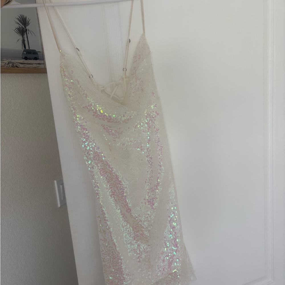 Lucy in the Sky Iridescent Sequin Mini Dress